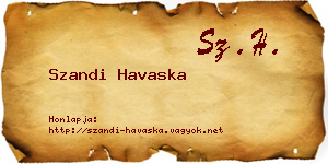 Szandi Havaska névjegykártya